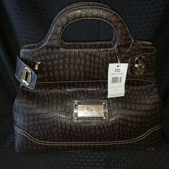 $22 Special ..Anais Gvani Croco Satchel - Picture 3 of 5